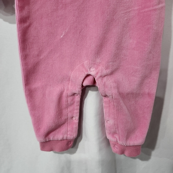 Juicy Couture Kids Velour One Piece Size 6/9 Months Pink Gold Heart Snap - Picture 6 of 6